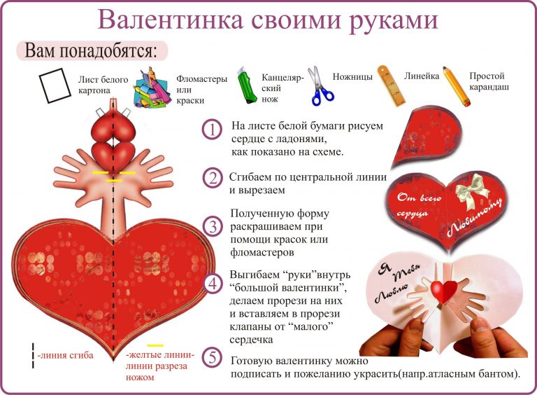 Фото 18: Валентинка на 14 февраля своими руками