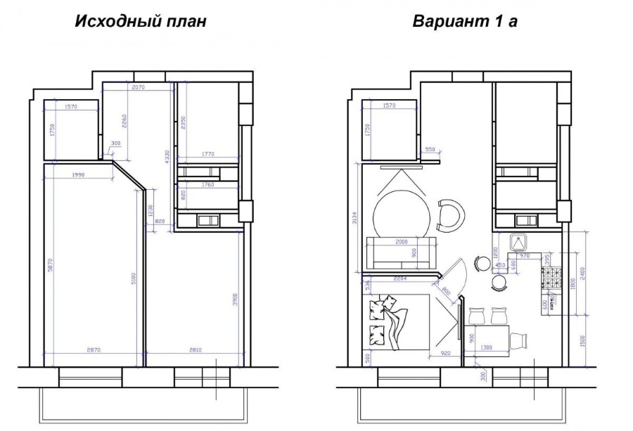 Пример перепланировки квартиры