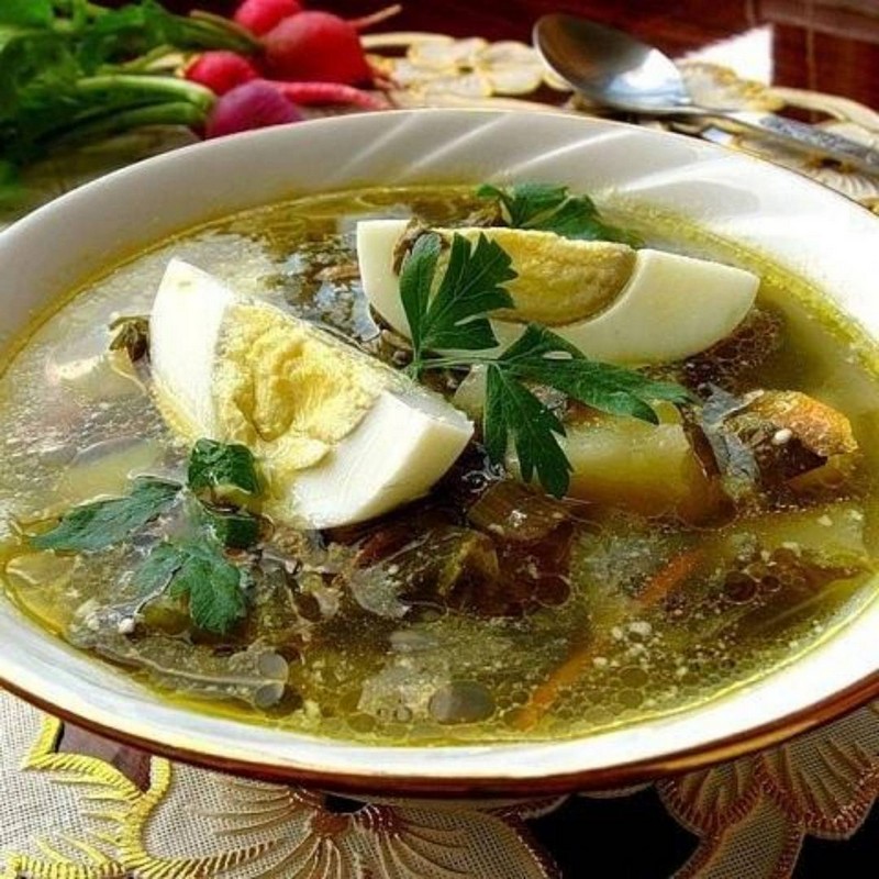 Суп с щавелем рецепт с фото