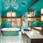 Фото 6: оформление ванной комнаты в бирюзовом цвете