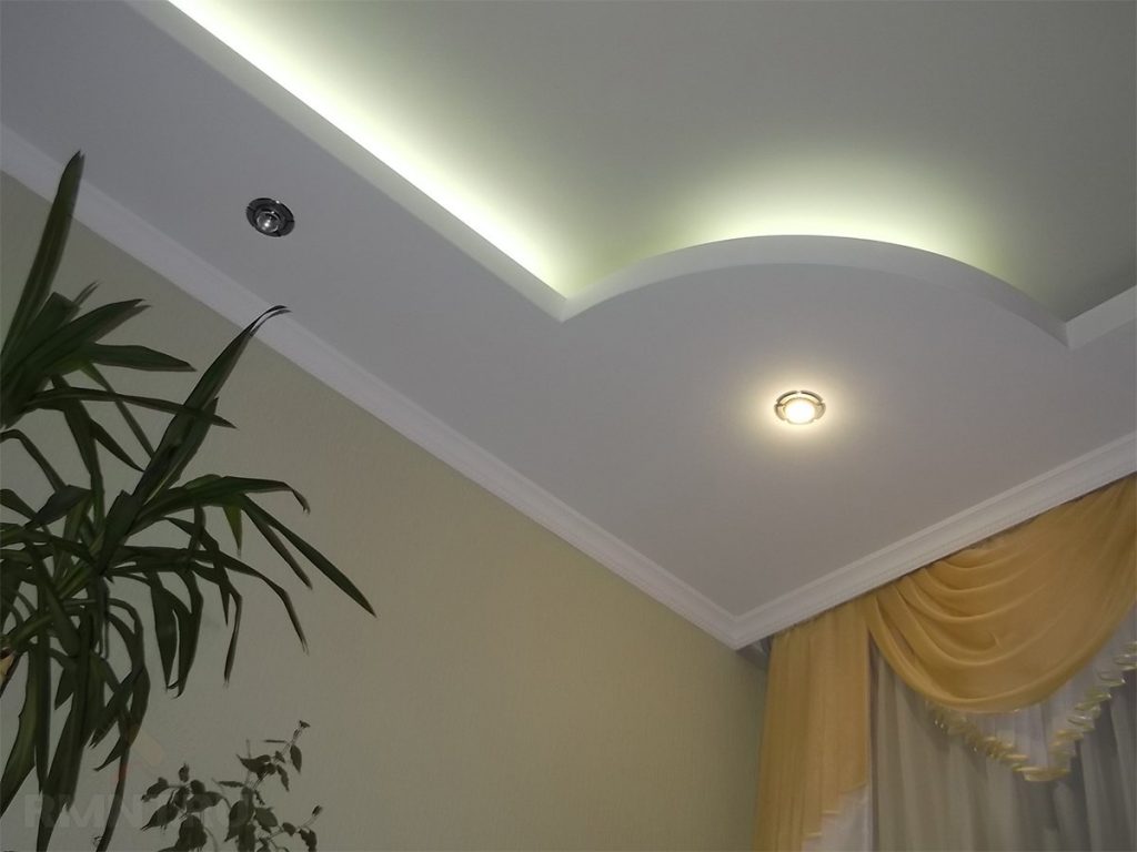 Двухуровневый потолок - оформление света