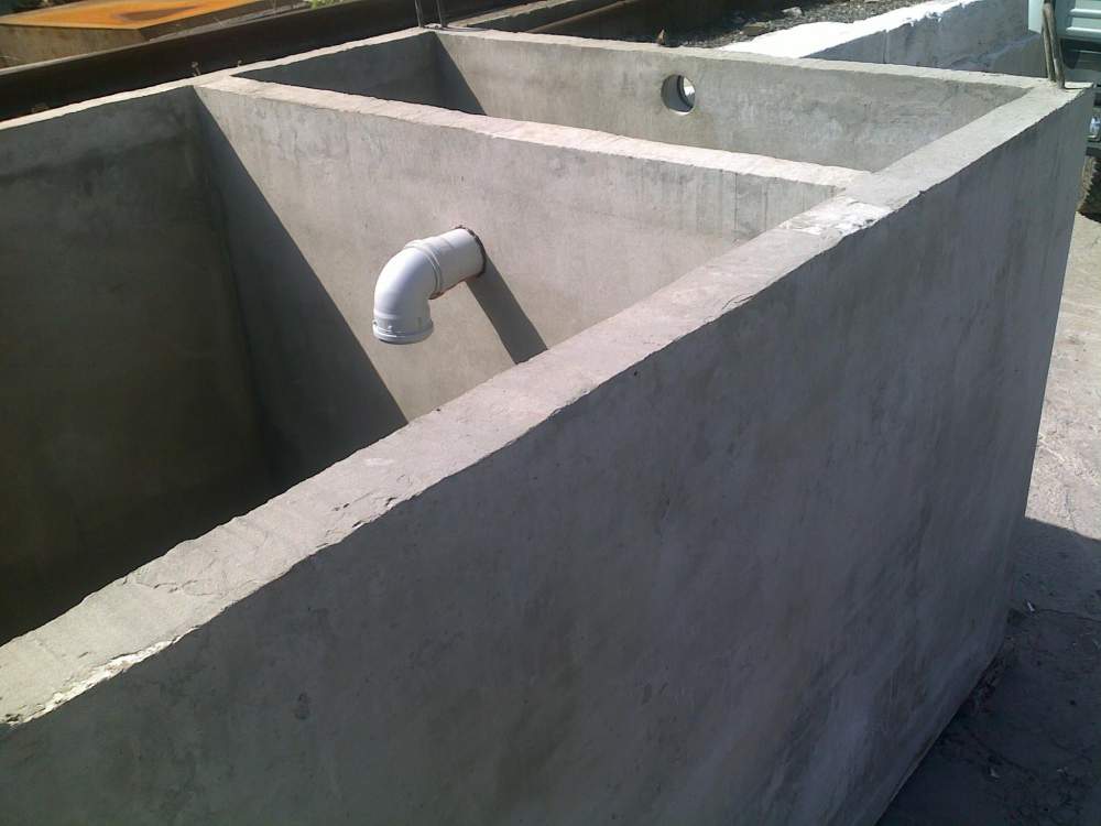 Монолитный септик из бетона