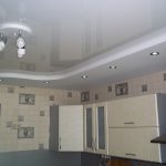 Фото 40: Потолок двухуровневый на кухне