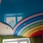 Фото 58: Цветной натяжной потолок
