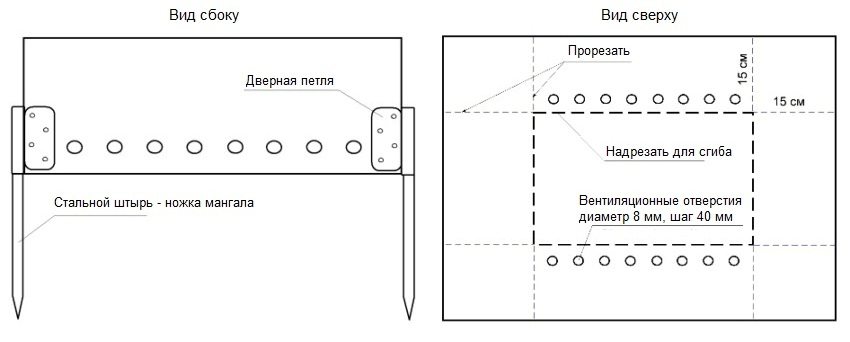 Мангал перевертыш своими руками чертежи и размеры