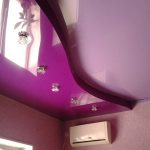 Фото 27: Ярко-фиолетовый натяжной потолок