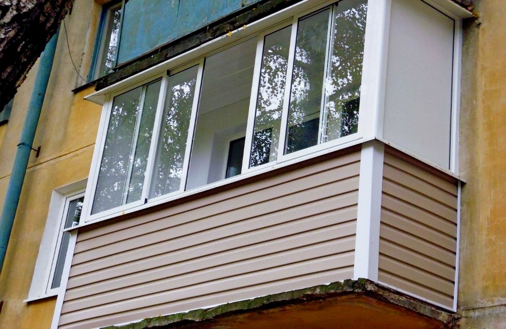 Остекление балкона алюминиевым профилем фото