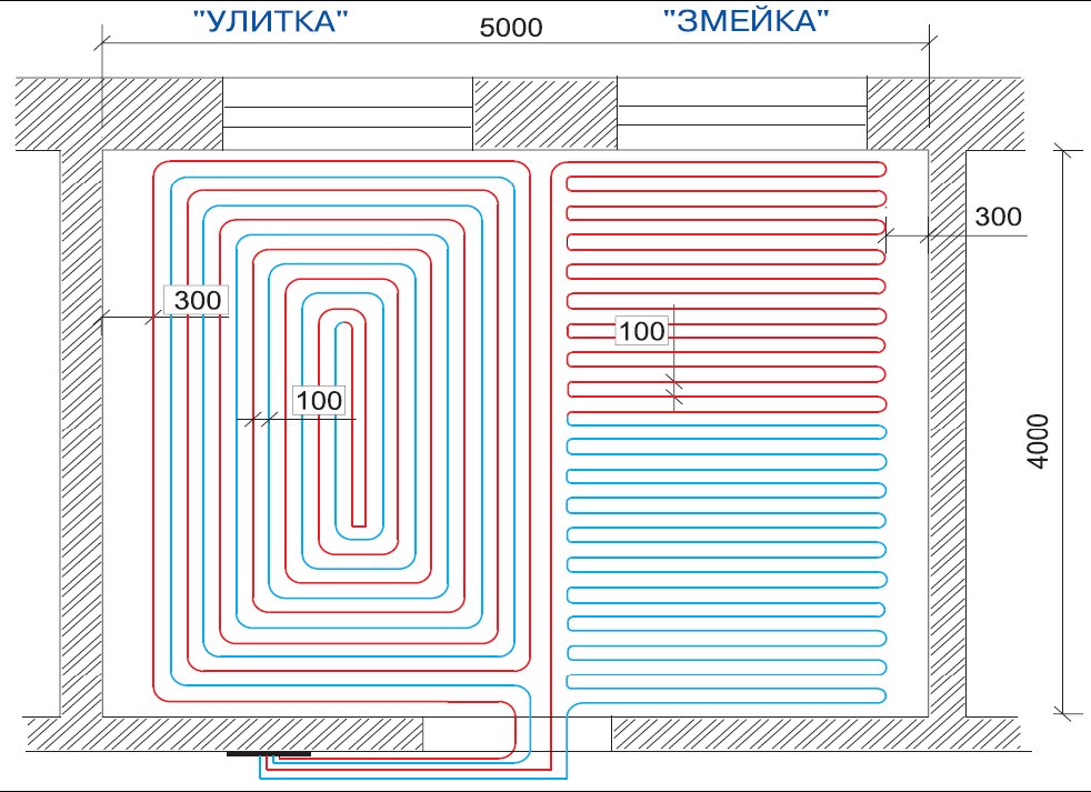 Схема теплого пола онлайн