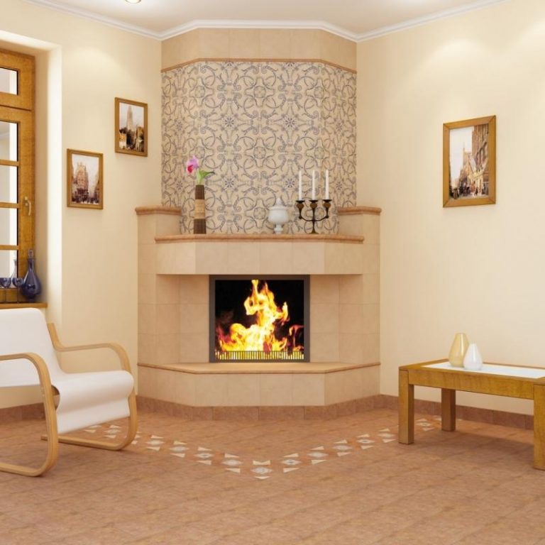 Облицовка печей и каминов плиткой