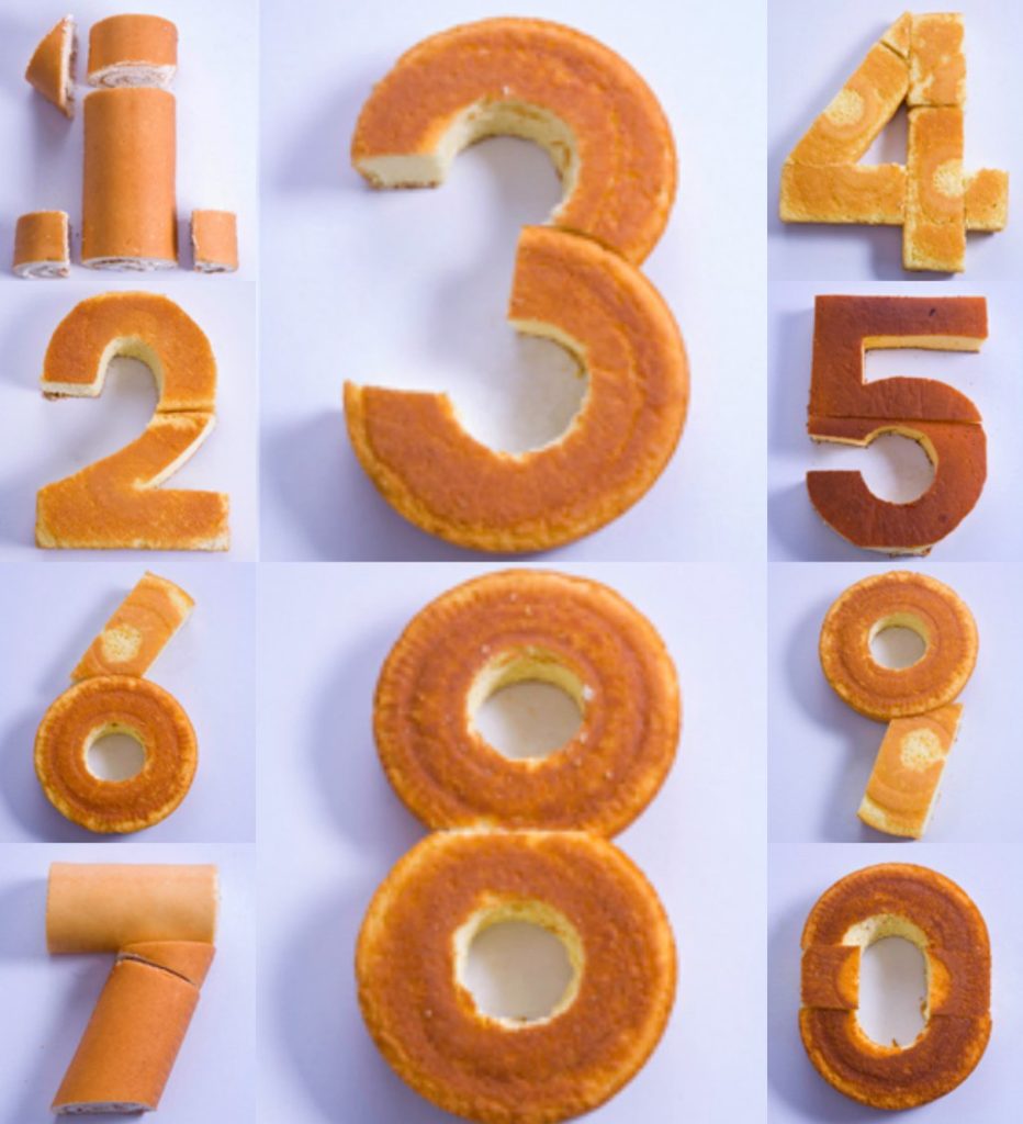 Как сделать цифры из бисквитов