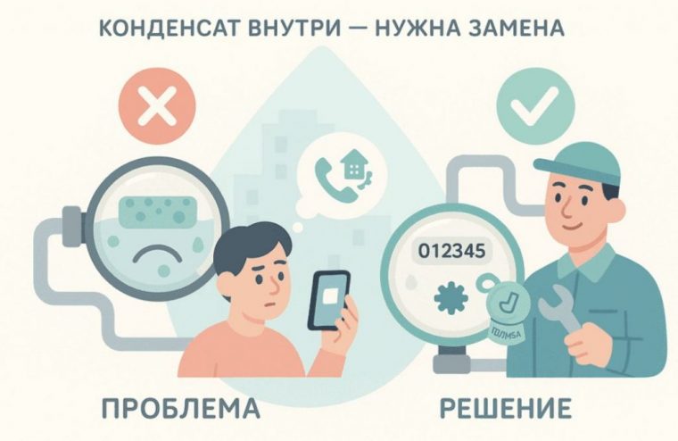 Конденсат в счетчике на горячую воду: почему это опасно и как действовать по закону